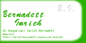 bernadett imrich business card